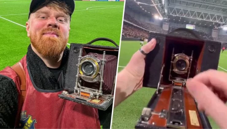 127 yıllık kamerayla çekilen futbol maçının görüntüleri viral oldu