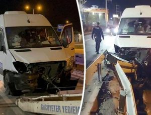 Kocaeli’nde işçi servisi kaza yaptı: 5 kişi yaralandı